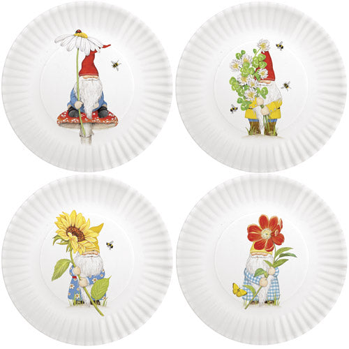 Everyday Gnomes Melamine Plates S/4