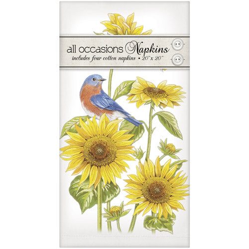 Sunflower Bluebird Casual Napkins