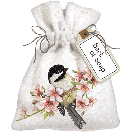 Chickadee Cherry Blossom Sack Of Soap