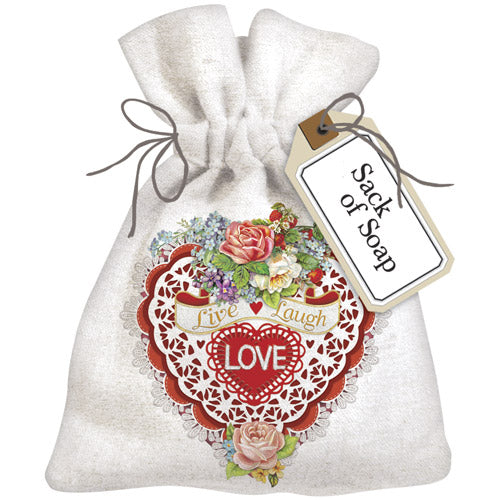 Valentines Card Sack Of Soap