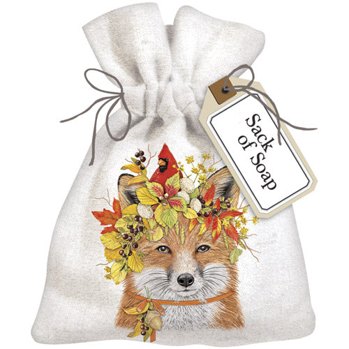 Fall Leaves Fox Sack Of Soap