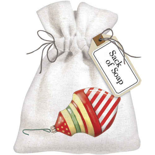 Striped Ornament Sack Of Soap