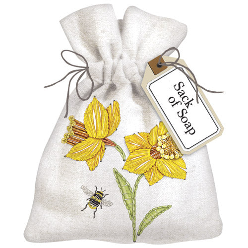 Daffodil Embroidery Sack Of Soap