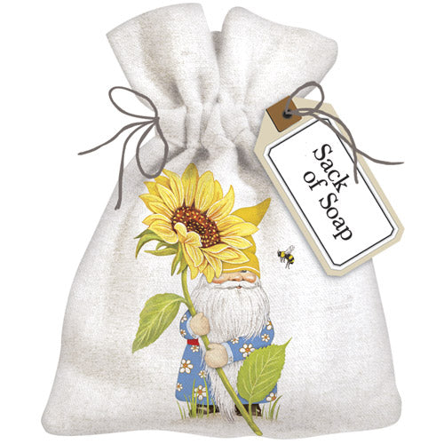 Summer Sunflower Gnome Sack Of Soap