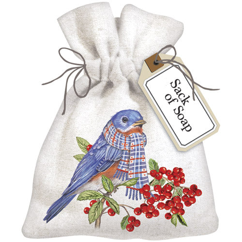 Winter Bluebird Sack Of Soap