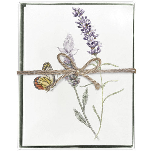 Lavender Sprig Boxed Greeting Cards