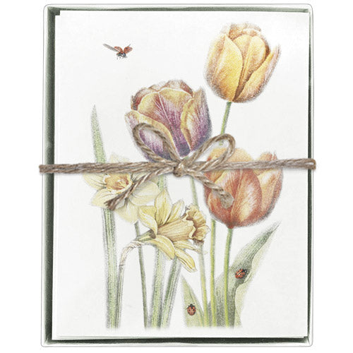 Tulip Ladybug Boxed Greeting Cards