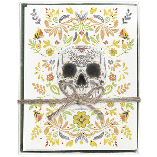 Flower Skull MS Boxed Greeting Cards