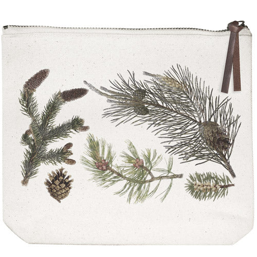 Pine Branches Canvas Pouch