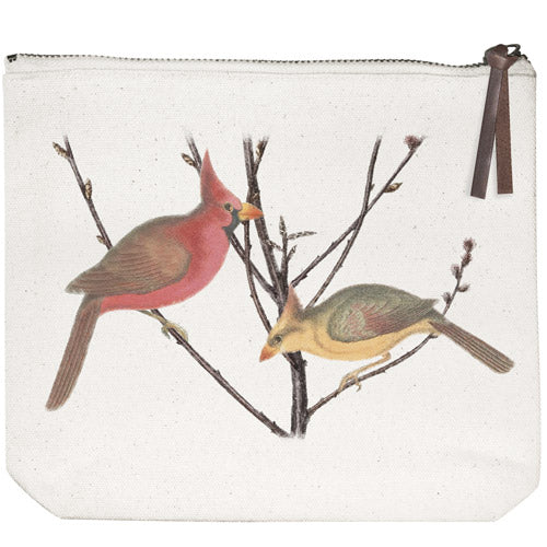 Bird Branch Canvas Pouch