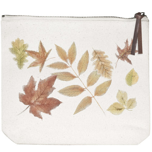 Scattered Leaves Canvas Pouch