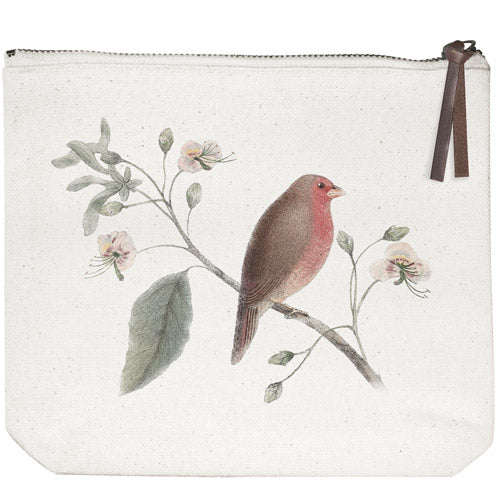 Little Red Bird Canvas Pouch