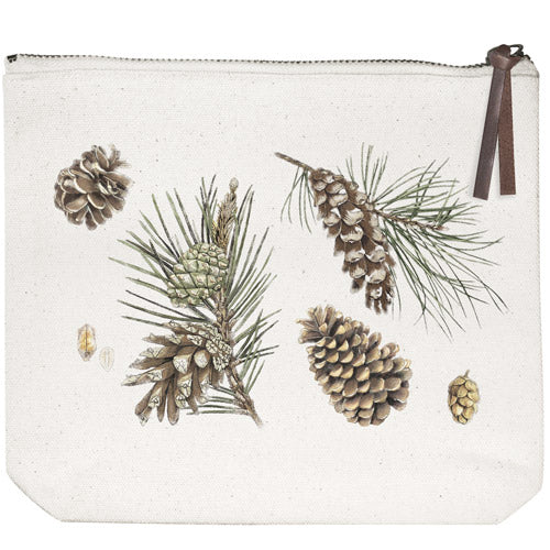 Pinecone Branches Canvas Pouch