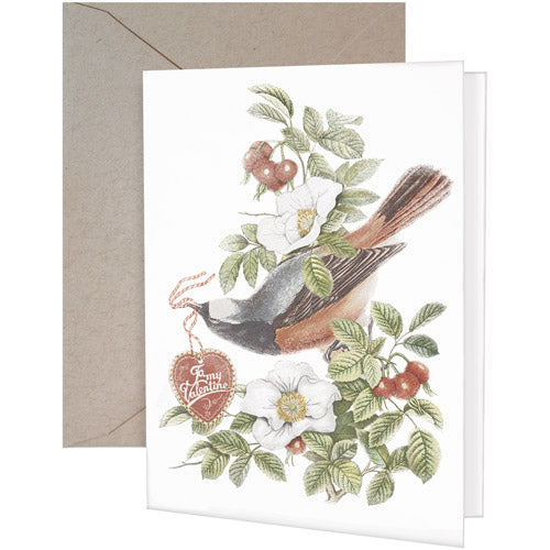 Valentine Bird Greeting Card