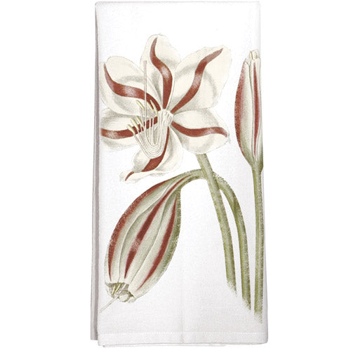 Striped Amaryllis Towel