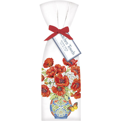 Poppy Vase Towel Set