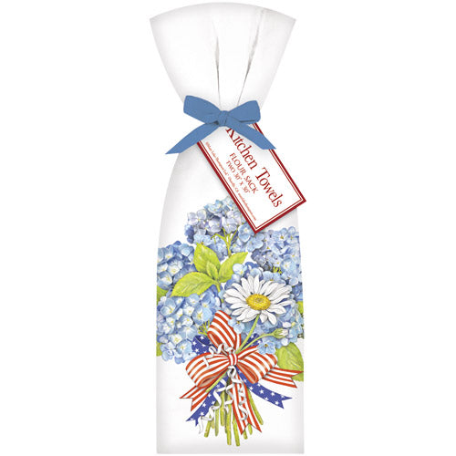 Patriotic Hydrangea Towel Set