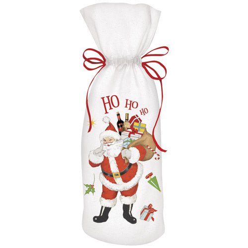 Christmas Cheer Santa Wine Bag