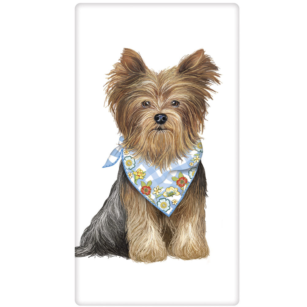 Yorkie Bandana Bagged Towel