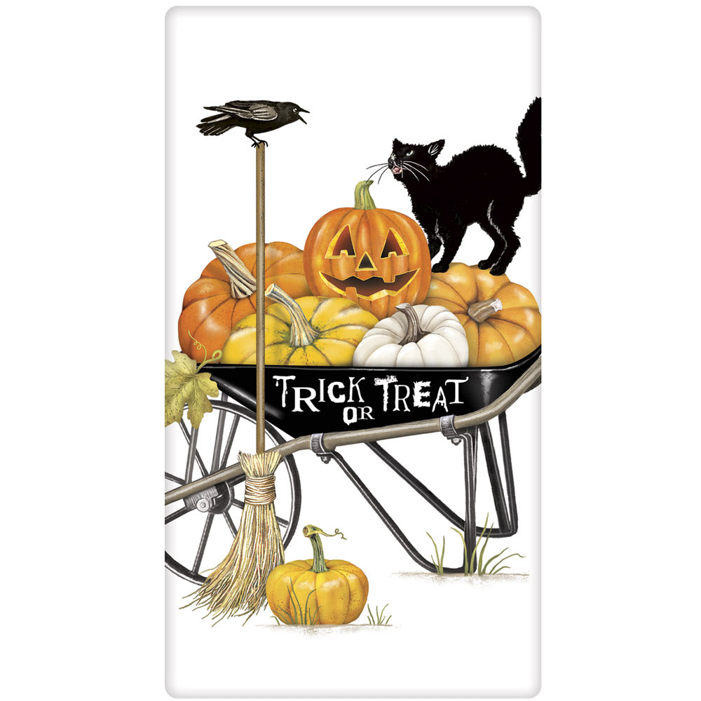 Halloween Wheelbarrow Bagged Towel