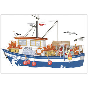 Lobster Boat Bagged Towel