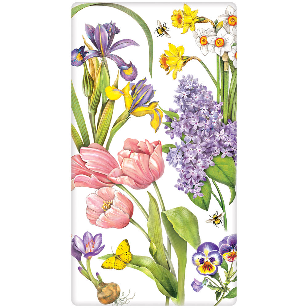 Spring Flower Medley Bagged Towel