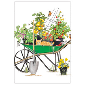 Tomato Wheelbarrow Bagged Towel