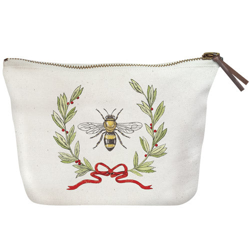 Bee Merry Canvas Pouch