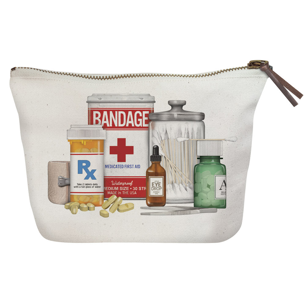 Medicine Bottles Canvas Pouch