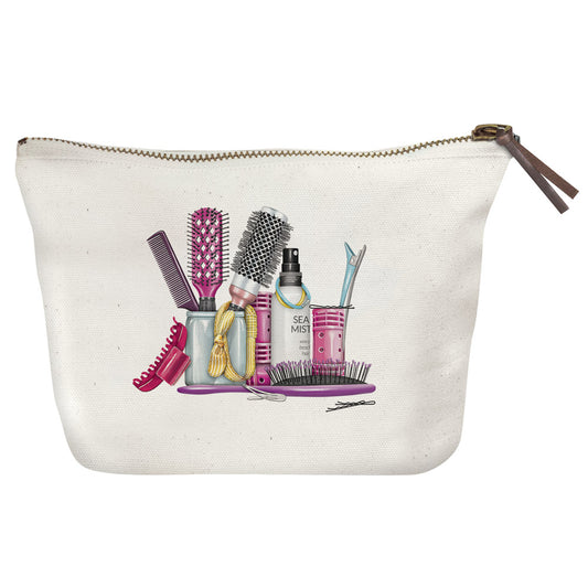 Hair Rollers Canvas Pouch