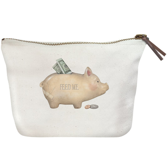 Piggy Bank Canvas Pouch