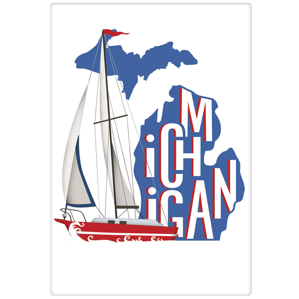 Michigan Outline Bagged Towel