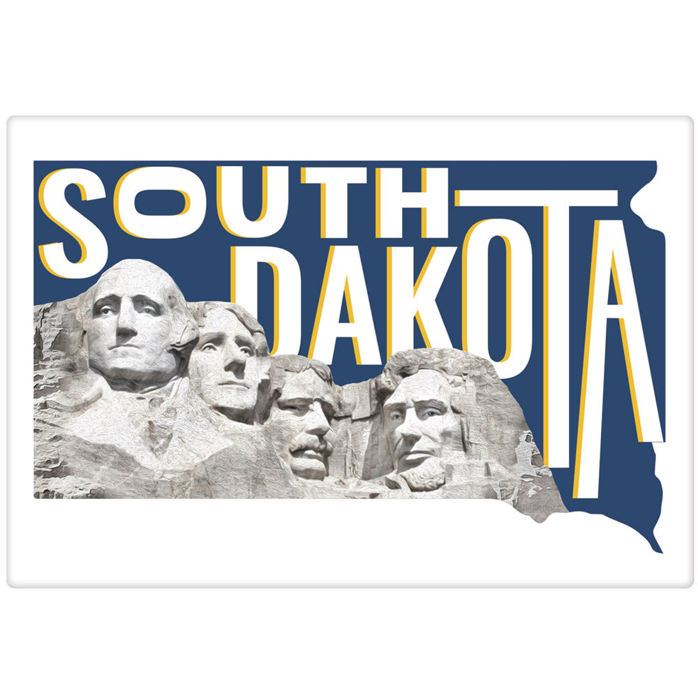 South Dakota Outline Bagged Towel