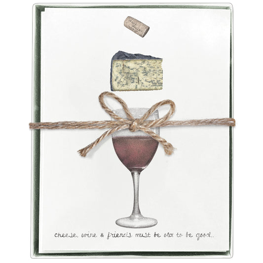 Wine And Cheese Boxed Greeting Cards