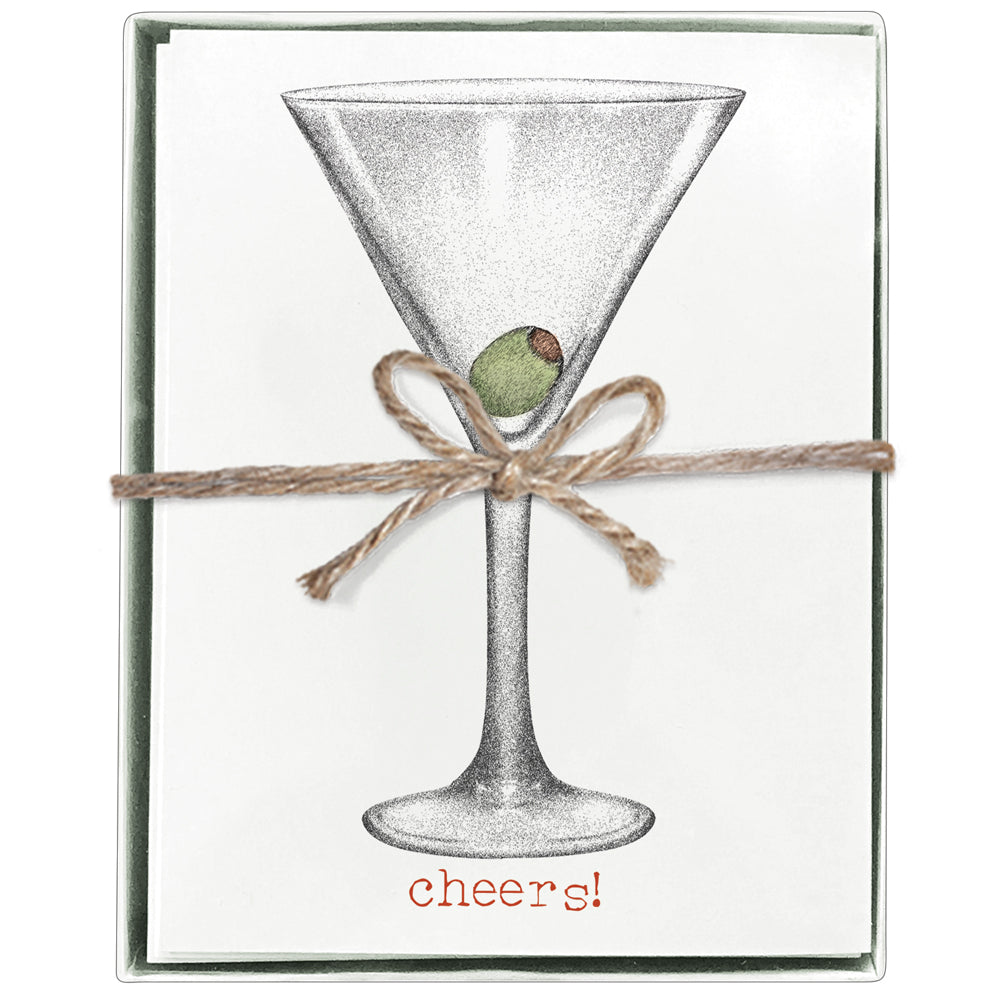 Martini Glass Boxed Greeting Cards