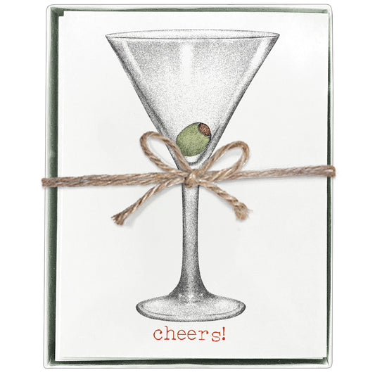 Martini Glass Boxed Greeting Cards