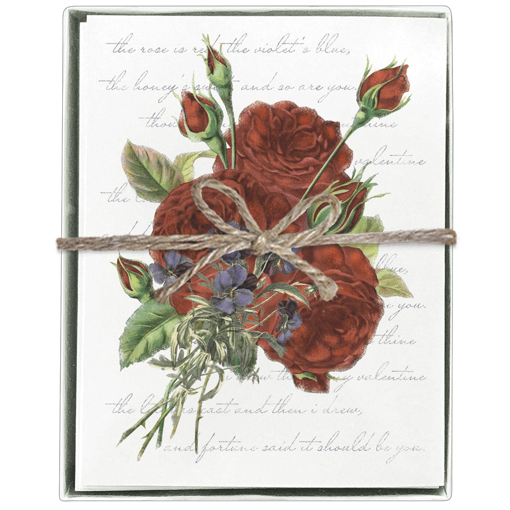 Red Roses Boxed Greeting Cards