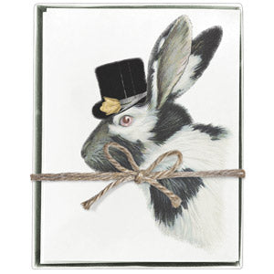 Bunny Hat Blank Boxed Greeting Cards- Blank