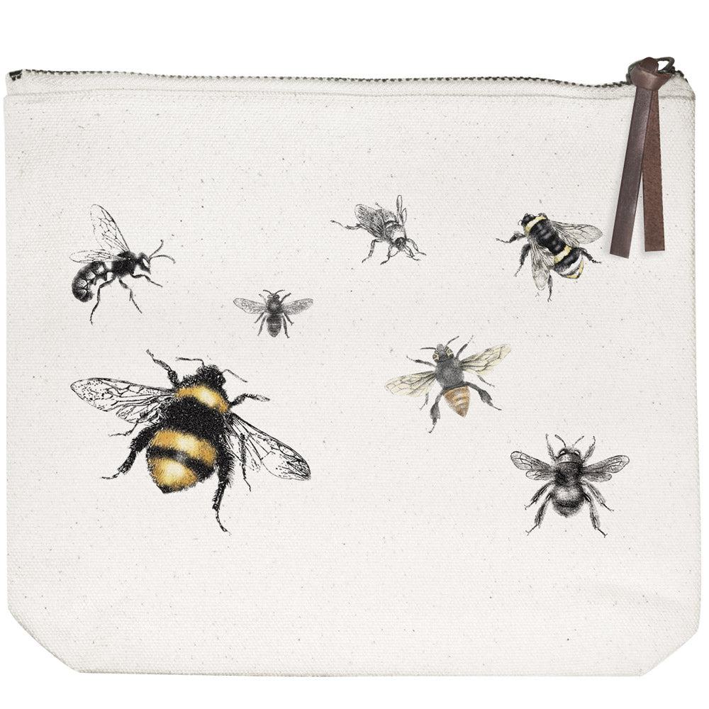 Bee Colony Canvas Pouch