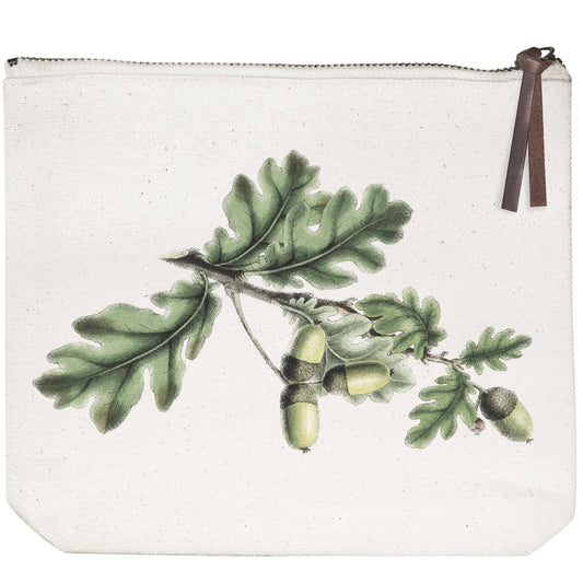 Oak Branch Canvas Pouch