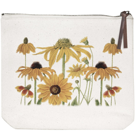 Yellow Flowers Canvas Pouch