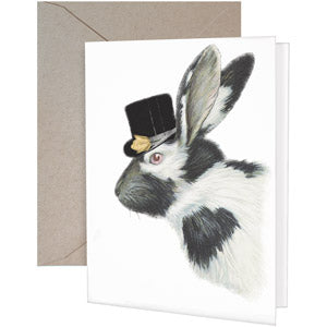 Bunny Hat Greeting Card-Blank