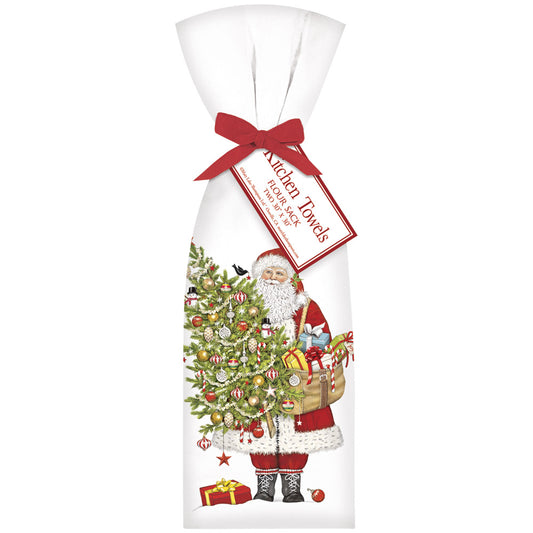 Santa Ornament Tree Towel Set