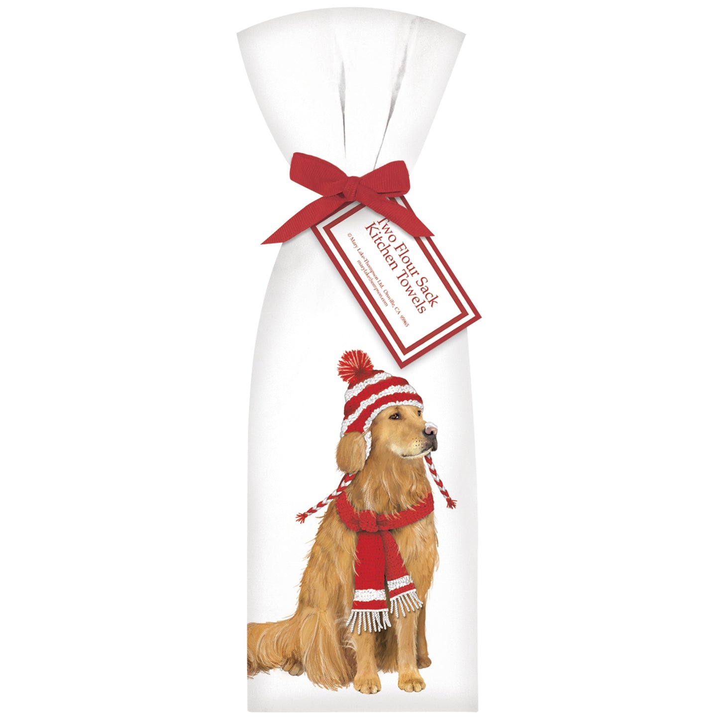 Golden Retriever With Hat Towel Set