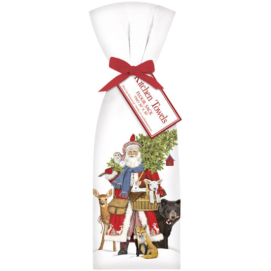 Santa Woodland Towel Set