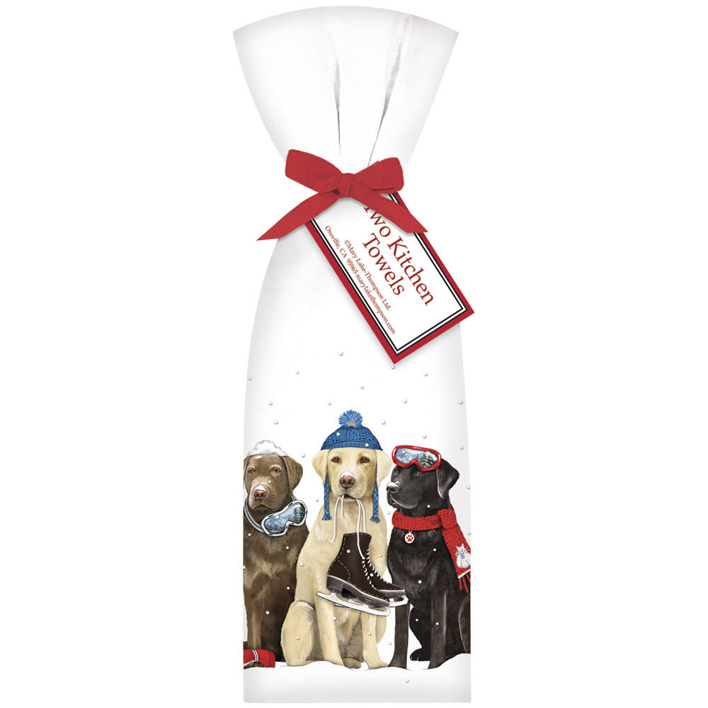 Winter Dog Friends Towel Set