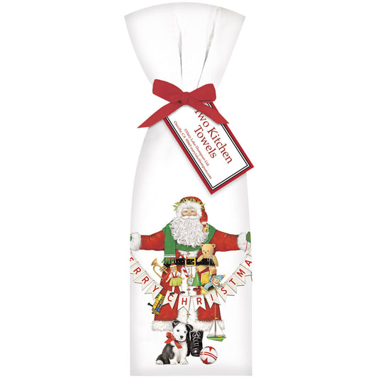 Santa With Garland Towel Set