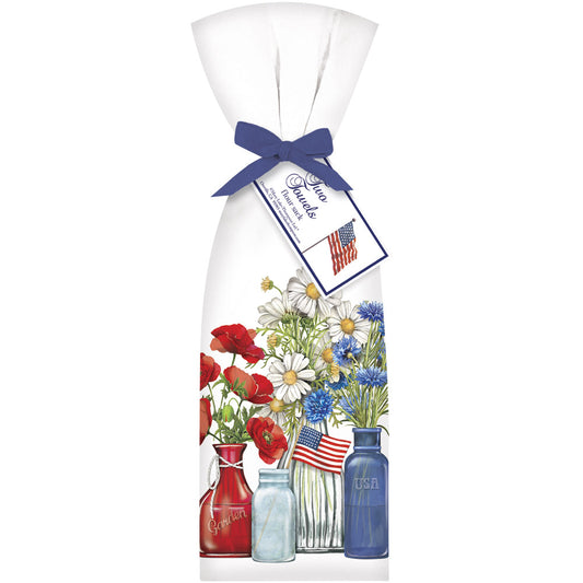 Patriotic Flowers Towel Set