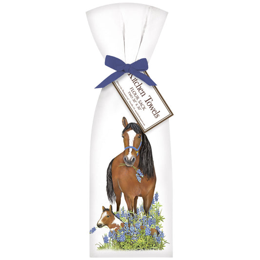 Bluebonnet Horses Towel Set