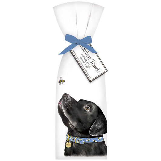 Black Lab Bee Towel Set